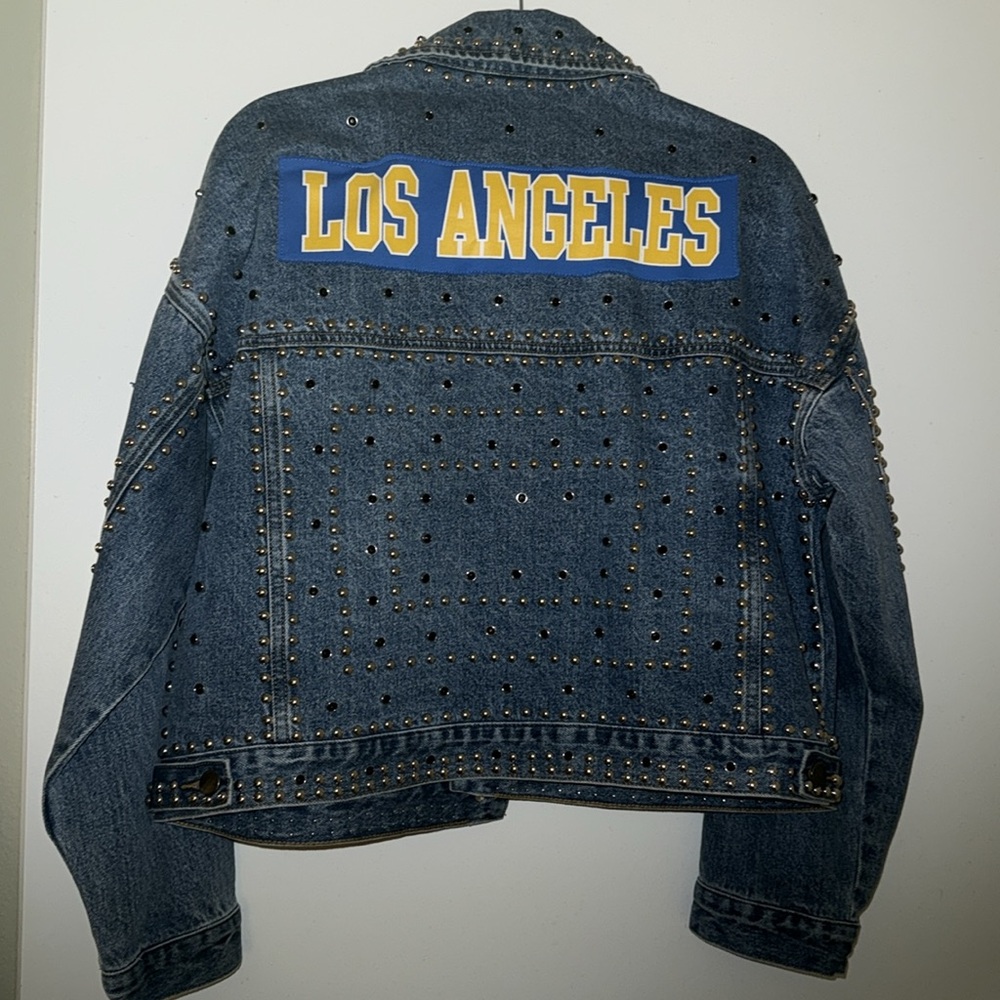 NFL Los Angeles Chargers Studded Denim Jacket - Picture 4 of 6